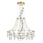 Люстра подвесная из металла с хрустальными прозрачными подвесками Quasar 81 варинант исполнения - 2 | Loft Concept в Тюмени