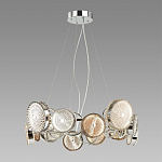 Люстра с плафонами из дымчатого стекла Glass Peonies варинант исполнения - 3 | Loft Concept в Тюмени