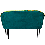 Диван двухместный из натурального бука зеленый с цветочным принтом Impressionism in Art варинант исполнения - 2 | Loft Concept в Тюмени