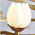 Люстра круглая с ветвистым каркасом и плафонами в виде лотосов Chandelier Lotus варинант исполнения - 1 | Loft Concept в Тюмени