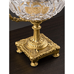 Чаша из рельефного стекла прозрачного цвета на бронзовой подставке Eden Garden варинант исполнения - 6 | Loft Concept в Тюмени