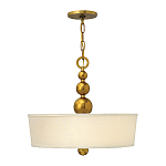 Люстра подвесная с белым тканевым цилиндрическим абажуром и декоративными шарами Hinkley варинант исполнения - 8 | Loft Concept в Тюмени
