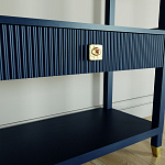 Стеллаж Elsa Dreams Blue со стеклянными полками и ящиком варинант исполнения - 2 | Loft Concept в Тюмени