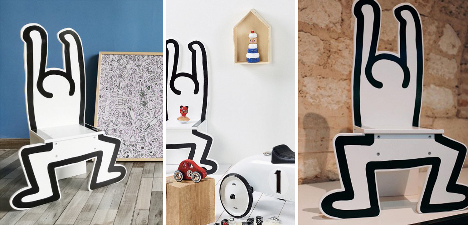 Детский стул Chaise Keith Haring Dancer Vilac Белый Детский стул Chaise Keith Haring Dancer Vilac Белый - Loft-Concept в Тюмени
