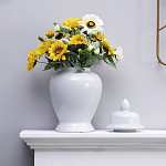 Ваза белая с крышкой однотонная Chinoiserie Ceramics варинант исполнения - 6 | Loft Concept в Тюмени