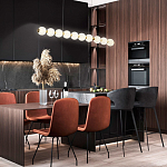 Подвесной линейный светодиодный светильник Crystal Globule Linear Hanging Lamp варинант исполнения - 3 | Loft Concept в Тюмени