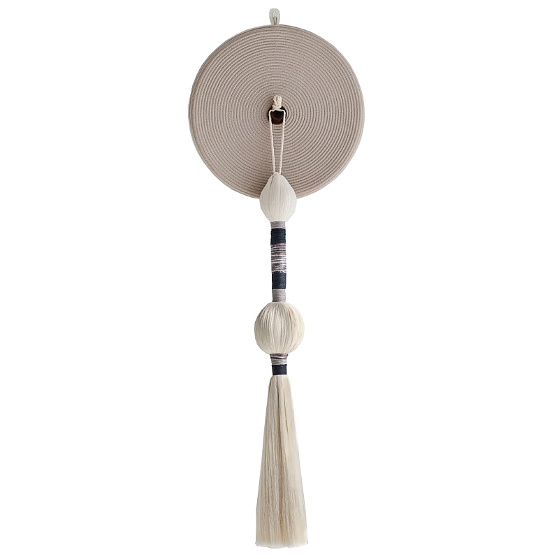 Аксессуар на стену диск из нитей Wall Decor White Thread Disc Молочный Аксессуар на стену диск из нитей Wall Decor White Thread Disc Молочный в Тюмени | Loft Concept
