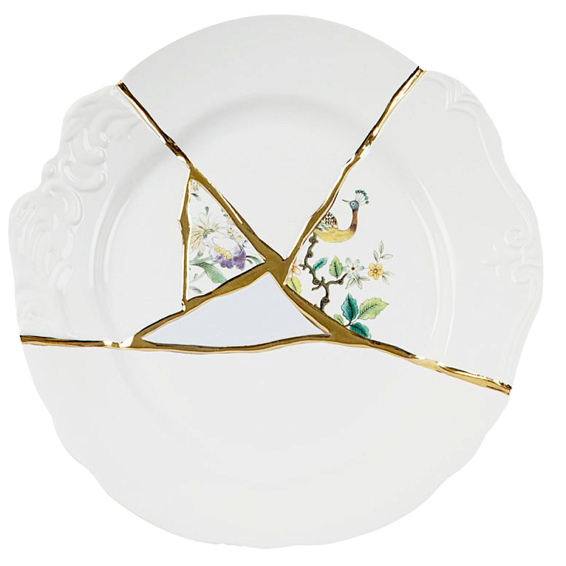 Тарелка Seletti Kintsugi Белый Золотой Тарелка Seletti Kintsugi Белый Золотой в Тюмени | Loft Concept