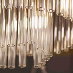 Люстра подвесная овальная со стеклянными трубками Nembus варинант исполнения - 3 | Loft Concept в Тюмени