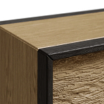 Тумба 2 ящика с подсветкой на рельефном фасаде Warm Industrial варинант исполнения - 5 | Loft Concept в Тюмени