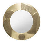 Зеркало золотое со вставками в виде геометрических фигур варинант исполнения - 1 | Loft Concept в Тюмени