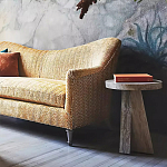 Дизайнерский журнальный стол с круглой каменной столешницей Utezu варинант исполнения - 3 | Loft Concept в Тюмени