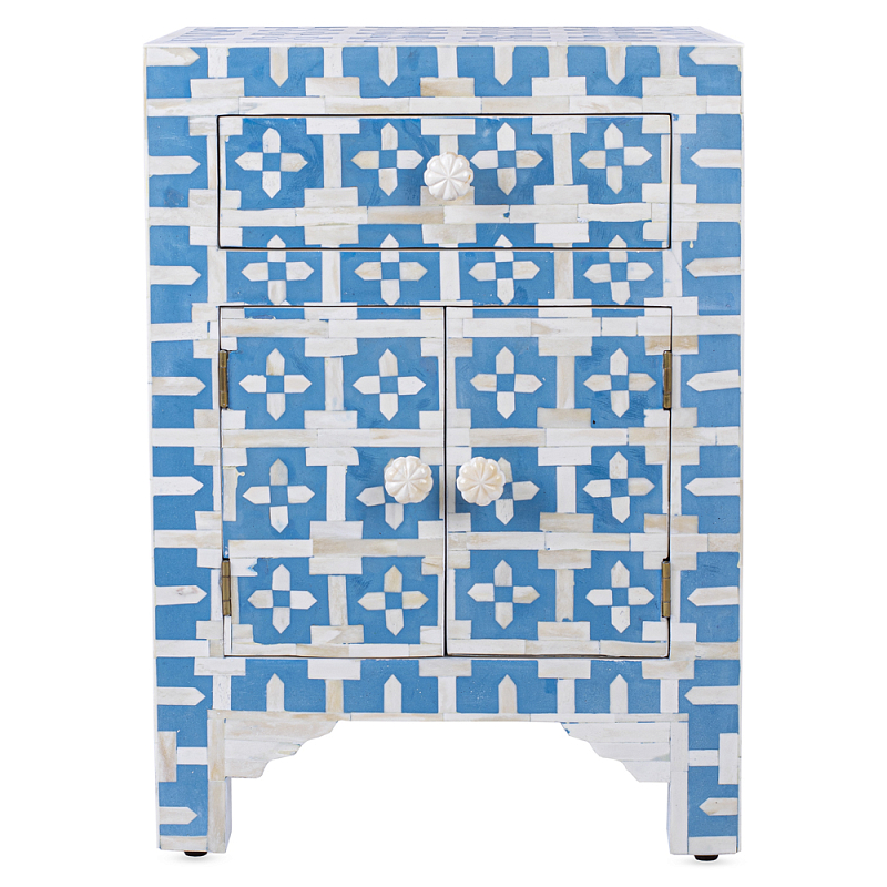 Тумбочка Embry Accent Chest Голубой Белый Тумбочка Embry Accent Chest Голубой Белый в Тюмени | Loft Concept