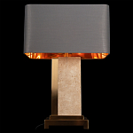 Настольная лампа с основанием из натурального камня c серым прямоугольным абажуром Lapis Tiburtinus варинант исполнения - 4 | Loft Concept в Тюмени