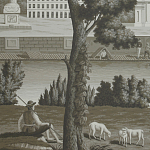 Обои ручная роспись Monuments of Paris Eau Forte on scenic paper варинант исполнения - 1 | Loft Concept в Тюмени