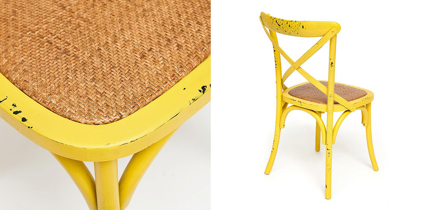 Стул Chaise Provence en Bois Jaune жёлтый Стул Chaise Provence en Bois Jaune жёлтый - Loft-Concept в Тюмени