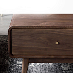 Кофейный стол из дерева с ящиком и нишей для хранения Coffee Walnut Table варинант исполнения - 5 | Loft Concept в Тюмени