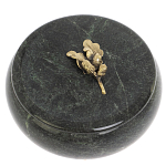 Шкатулка круглая из натурального камня змеевик Stone Casket варинант исполнения - 3 | Loft Concept в Тюмени