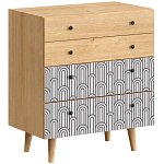 Комод с принтом на ящиках Elise Chest of Drawers варинант исполнения - 11 | Loft Concept в Тюмени