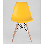 Пластиковый стул на ножках из массива бука Eames Yellow варинант исполнения - 4 | Loft Concept в Тюмени