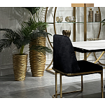 Стул обеденный велюровый черный с золотым каркасом Nobility варинант исполнения - 6 | Loft Concept в Тюмени