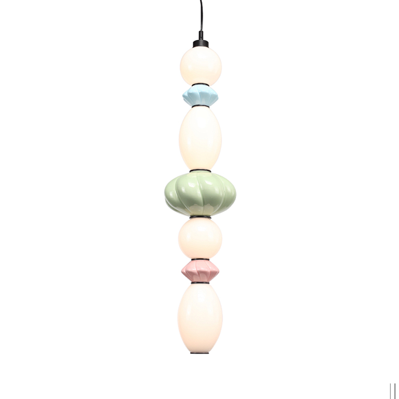 Подвесной светильник фигурный с керамическими элементами 32W LED Fragrant Light Зеленый Голубой Розовый в Тюмени | Loft Concept 