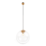 Подвесной светильник со стеклянным прозрачным плафоном в форме шара и золотыми металлическим акцентами 30 ClassiCon варинант исполнения - 2 | Loft Concept в Тюмени