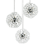Подвесной светильник с 3-мя плафонами Crystal Dandelions Chrome Hanging Lamp варинант исполнения - 1 | Loft Concept в Тюмени