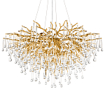 Люстра подвесная с прозрачными стеклянными подвесками в форме капель Диаметр 100 см Droplet Chandelier варинант исполнения - 7 | Loft Concept в Тюмени