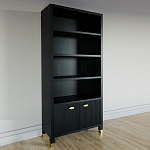 Книжный Стеллаж Elsa Dreams Black с задней стенкой варинант исполнения - 1 | Loft Concept в Тюмени