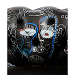 Кресло "Баския и Уорхол" Basquiat Warhol graffiti chair натуральная кожа варинант исполнения - 7 | Loft Concept в Тюмени