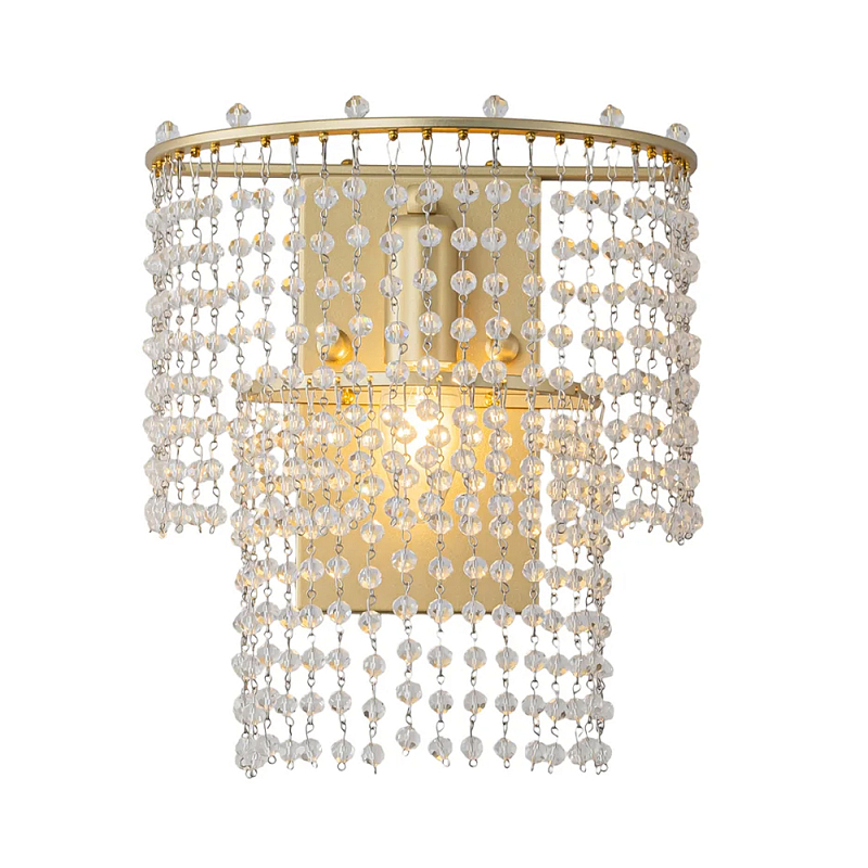 Бра с каскадами кристаллов Crystal Rains Прозрачный Золотой в Тюмени | Loft Concept 