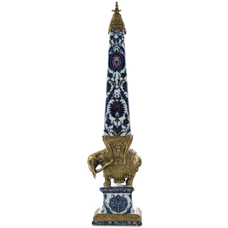Статуэтка Painted Obelisk Elephant Мульти Бронза в Тюмени | Loft Concept 