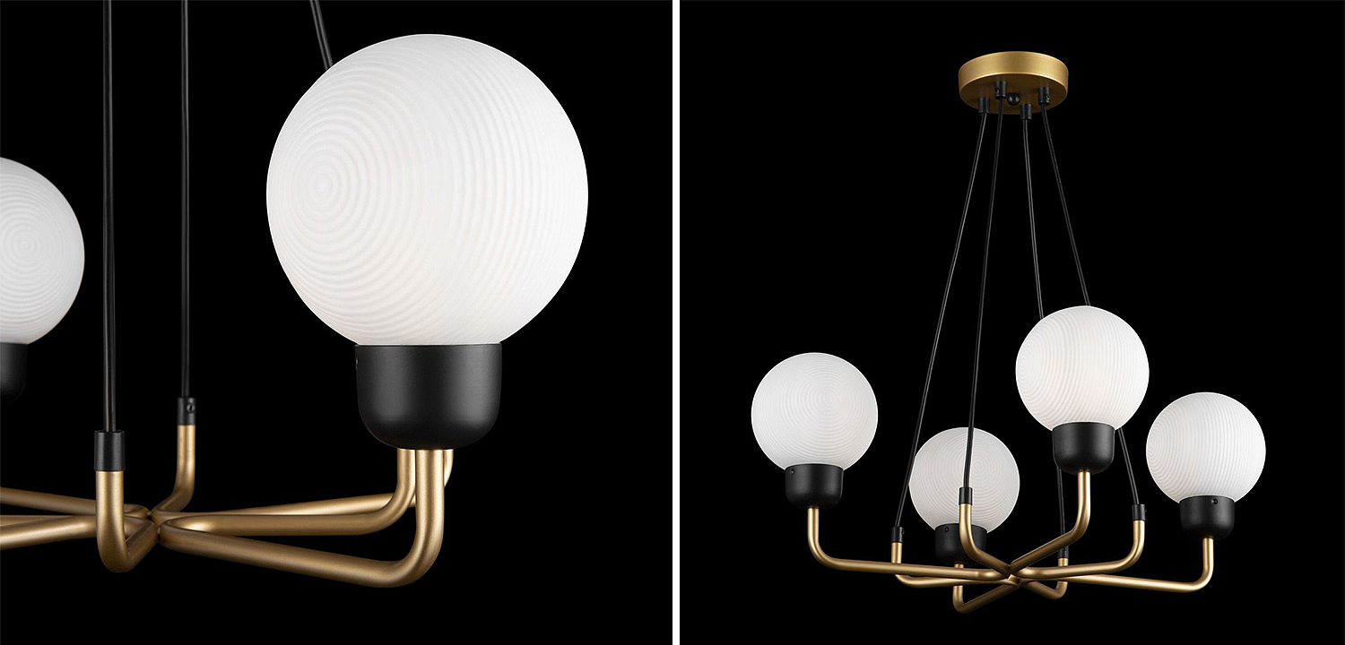 Люстра Andresa Chandelier 4 Balls Люстра Andresa Chandelier 4 Balls - Loft-Concept в Тюмени