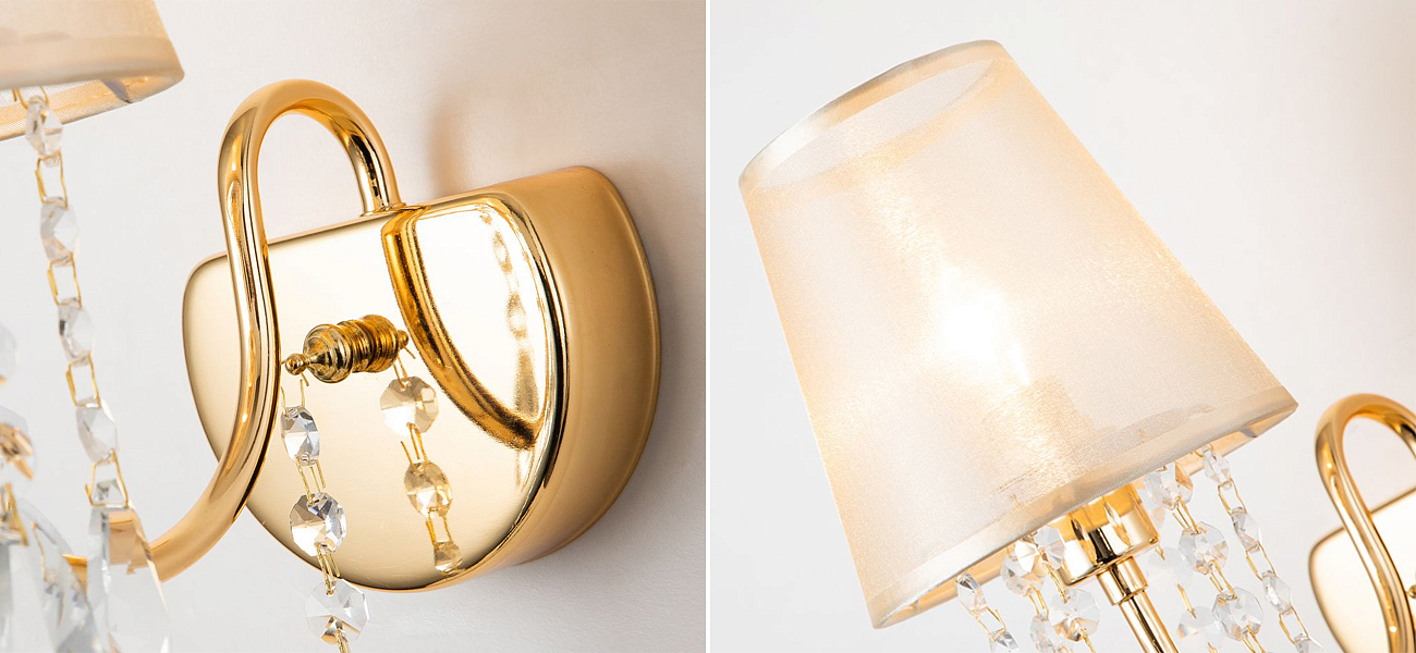 Бра золотого цвета с хрустальным декором Dainty Light Бра золотого цвета с хрустальным декором Dainty Light - Loft-Concept в Тюмени