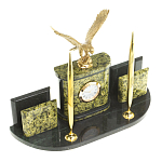 Настольный письменный набор из змеевика и бронзы с декором в виде орла Successful Leader варинант исполнения - 2 | Loft Concept в Тюмени