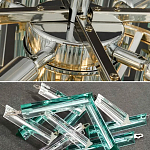 Дизайнерская люстра AQUA Blue Lagoon бирюзовое стекло несколько ярусов варинант исполнения - 3 | Loft Concept в Тюмени