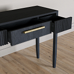 Элегантная Консоль Primo с выдвижным ящиком Черный дуб варинант исполнения - 5 | Loft Concept в Тюмени