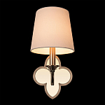 Бра с белым текстильным абажуром и декоративным основанием в виде четырехлистника с зеркальной вставкой Vitorino варинант исполнения - 25 | Loft Concept в Тюмени