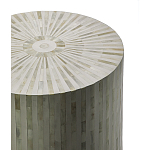 Круглый приставной столик с инкрустацией RADIAL BONE INLAY SIDE TABLE варинант исполнения - 1 | Loft Concept в Тюмени
