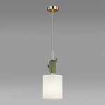 Подвесной светильник с декором в виде кактуса из керамики Opuntia D18 см варинант исполнения - 4 | Loft Concept в Тюмени