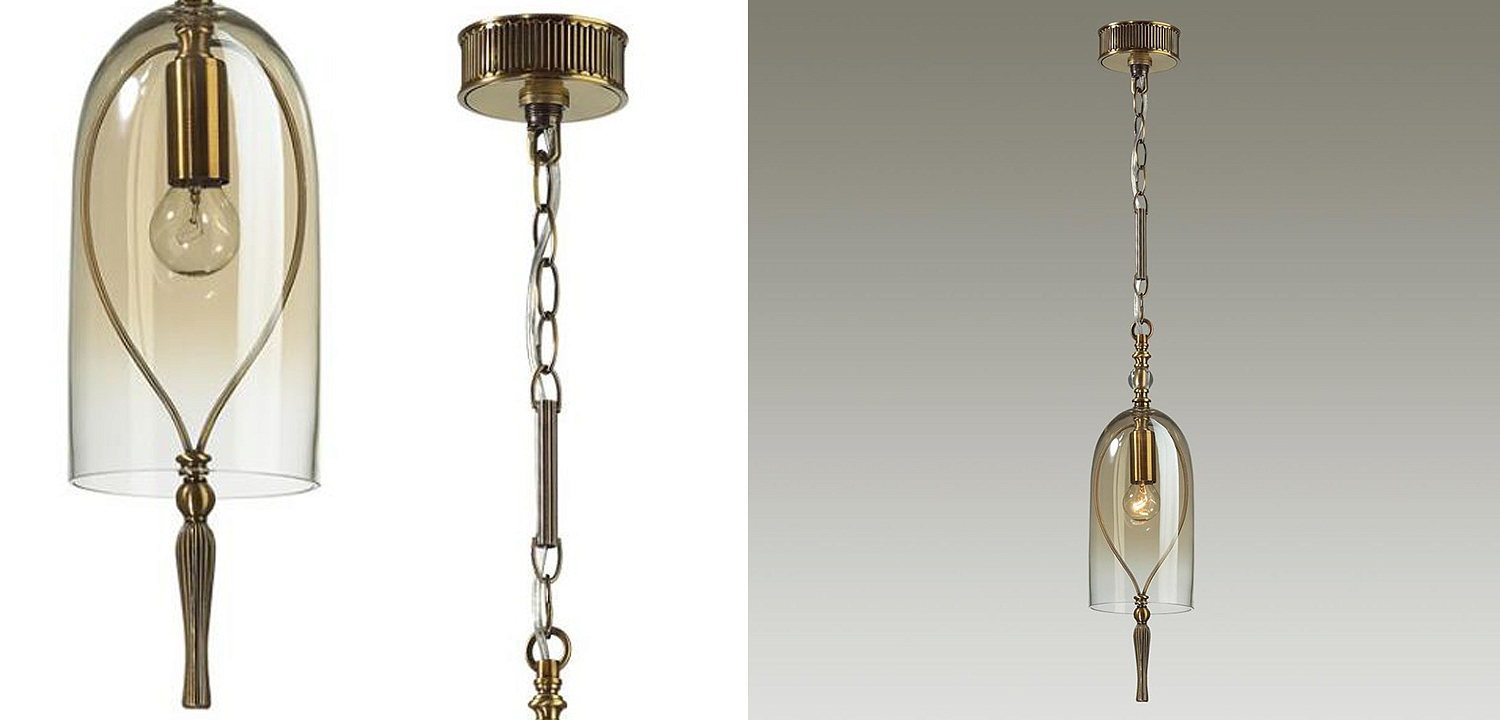 Подвесной светильник Glass Dome Bronze 12 Подвесной светильник Glass Dome Bronze 12 - Loft-Concept в Тюмени