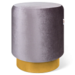 Пуф фиолетовый велюр на золотом металлическом основании Golden Belt варинант исполнения - 1 | Loft Concept в Тюмени