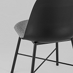 Стул из прочного пластика на металлическом основании Anora Black варинант исполнения - 6 | Loft Concept в Тюмени