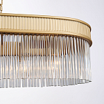 Люстра подвесная овальная со стеклянными трубками Длина 100 см Nembus варинант исполнения - 3 | Loft Concept в Тюмени