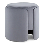 Пуф Alice Poof Grey Серый велюр варинант исполнения - 1 | Loft Concept в Тюмени