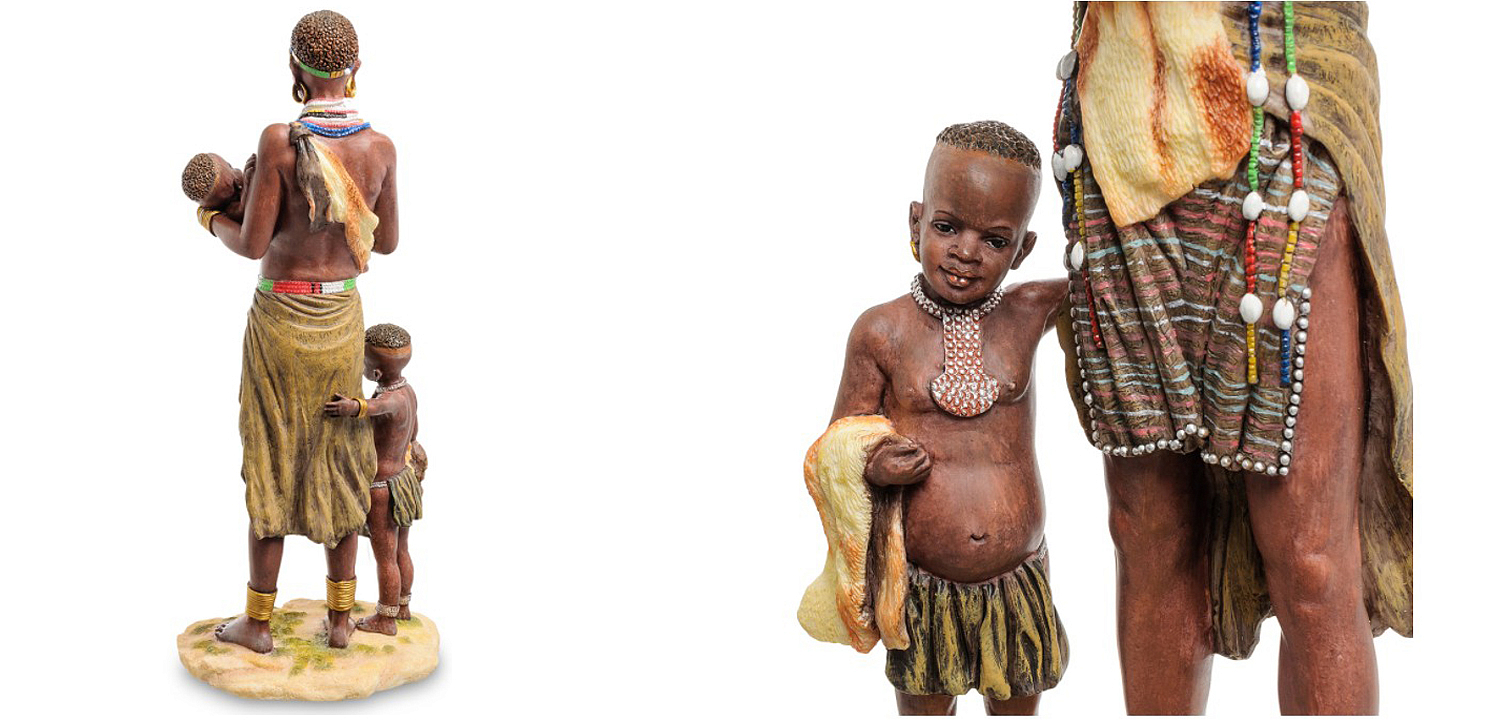 Статуэтка African woman with children Статуэтка African woman with children - Loft-Concept в Тюмени