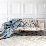 Трехместный диван на металлическом каркасе с цветочным принтом в стиле шинуазри Chinoiserie Birds on a Tree Sofa варинант исполнения - 3 | Loft Concept в Тюмени