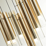 Люстра каскадная с 7-ю цилиндрическими плафонами из стекла Luminous Cylinders варинант исполнения - 5 | Loft Concept в Тюмени