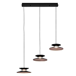 Люстра подвесная с тремя матовыми черными плафонами Obsidian Touch варинант исполнения - 1 | Loft Concept в Тюмени
